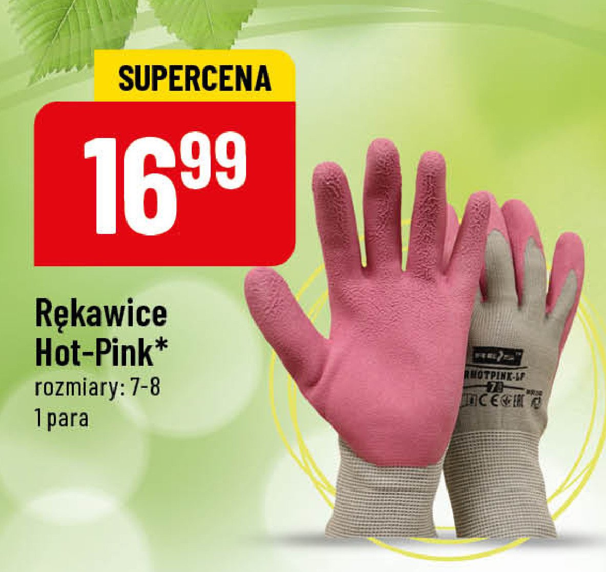 Rękawice hot pink 8 promocja