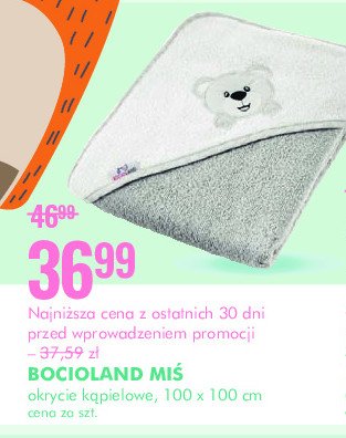Okrycie k膮pielowe r臋cznik 100 x 100 cm mi艣 Bocioland promocja