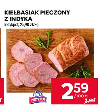 Kiełbasiak pieczony z indyka Indykpol promocja w Stokrotka