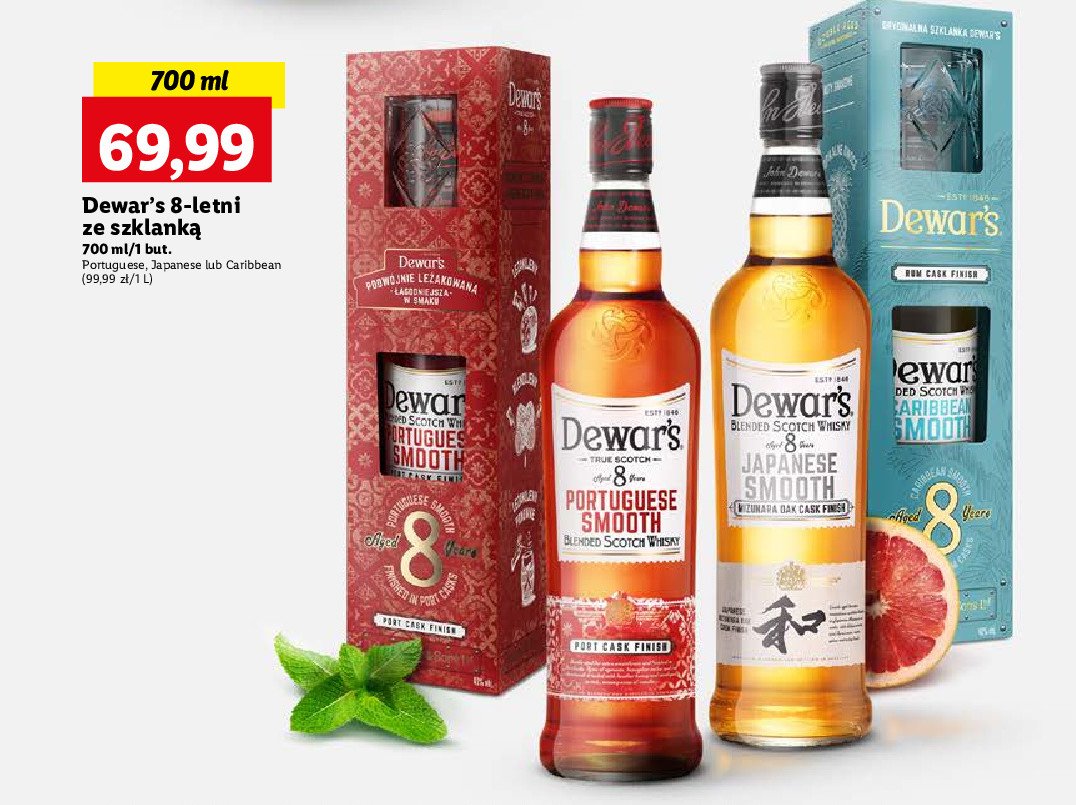 Whisky + szklanka Dewar's 8 japanese smooth promocja