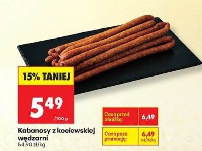 Kabanosy z kociewskiej wędzarni promocja w Biedronka