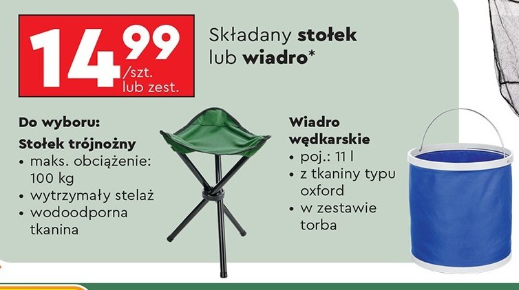 Stołek trójnożny PALADIN promocja w Biedronka