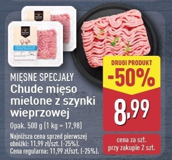 Mi臋so mielone z szynki Mi臋sne specja艂y zawsze 艣wie偶e (aldi) promocja