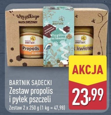 Miód Zestaw propolis i pyłek pszczeli 2x250 g promocja w Aldi