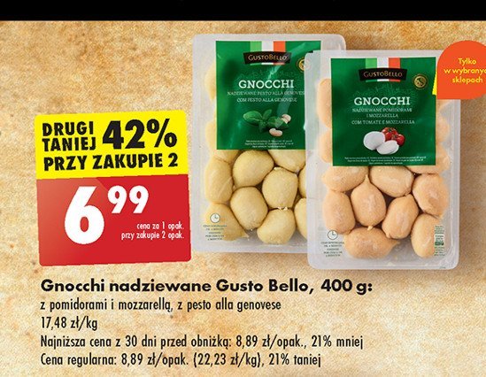 Gnocchi nadziewane z pomidorami i mozzarellą Gustobello promocja