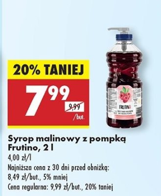 Syrop malinowy FRUTINO promocja