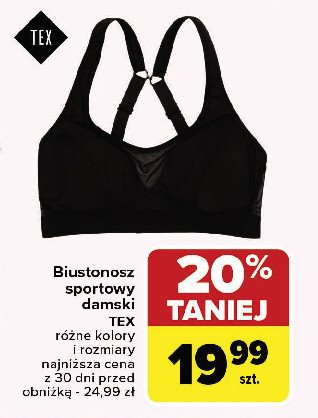 Biustonosz sportowy damski Tex promocja w Carrefour