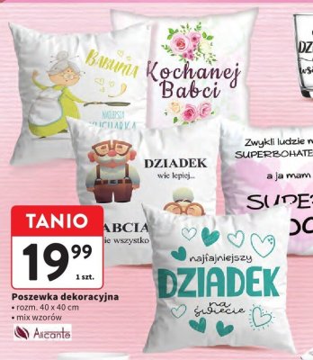 Poszewka dekoracyjna, rozm. 40 x 40 cm, mix wzorów Alicante promocja w Intermarche
