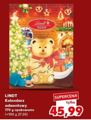Kalendarz adwentowy Lindt Teddy 170 g  promocja w Kaufland