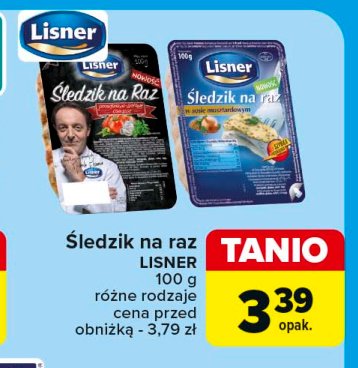 Śledzik na raz pomidorowo-ziołowy concasse Lisner śledzik na raz promocja