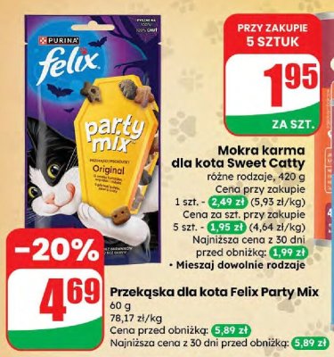 Mokra karma dla kota Sweet Catty różne rodzaje promocja w Dino
