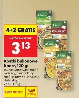 Kostki bulionowe 4+2 GRATIS promocja w Biedronka