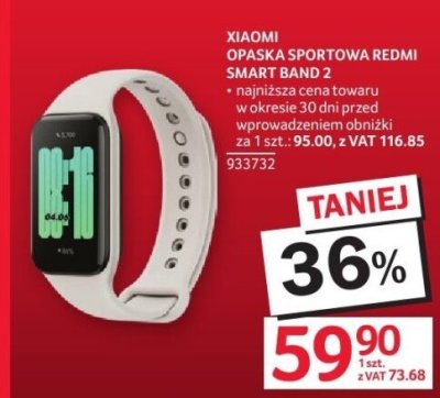 Opaska sportowa XIAOMI REDMI SMART BAND 2 promocja w Selgros