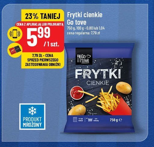 Frytki cienkie Gotove promocja