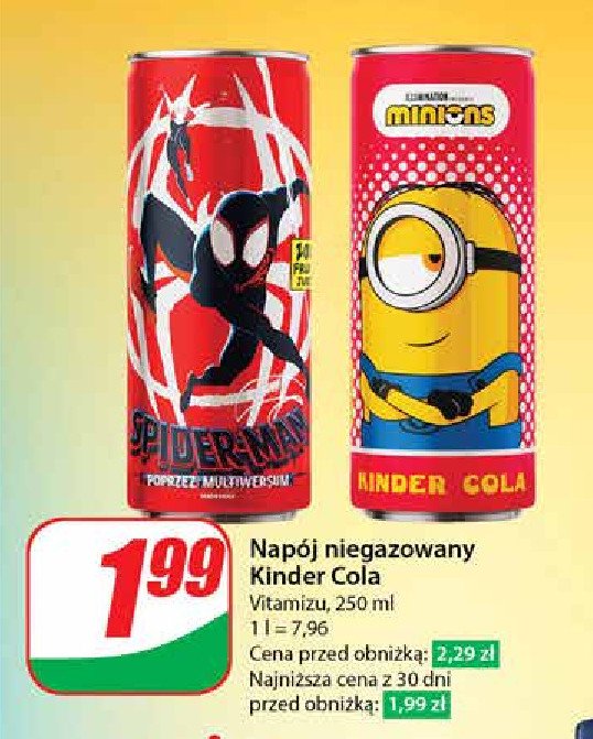 Napój kinder cola promocja