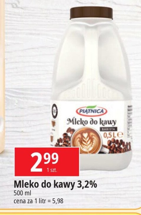 Mleko do kawy Piątnica promocja w Leclerc
