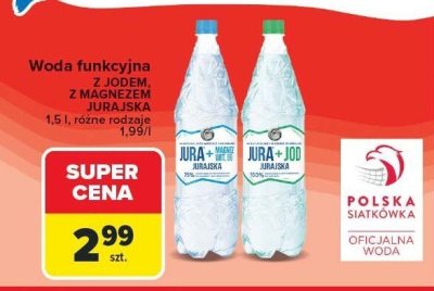 Woda funkcyjna SMAKI Z MAGNEZEM JURAJSKA 1,5 l promocja w Carrefour