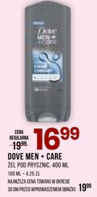 Żel pod prysznic Dove Men + Care, 400 ml promocja w Drogerie Natura