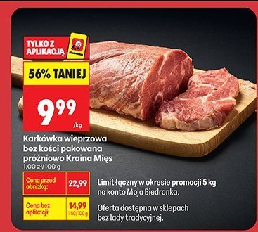 Karkówka wieprzowa bez kości  promocja w Biedronka