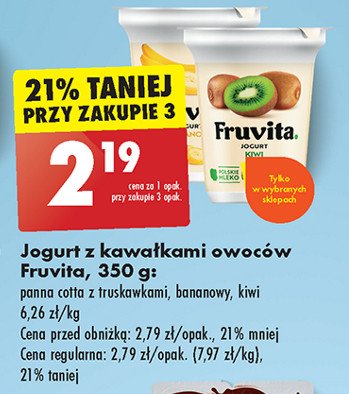 Jogurt panna cotta z truskawką Fruvita promocja