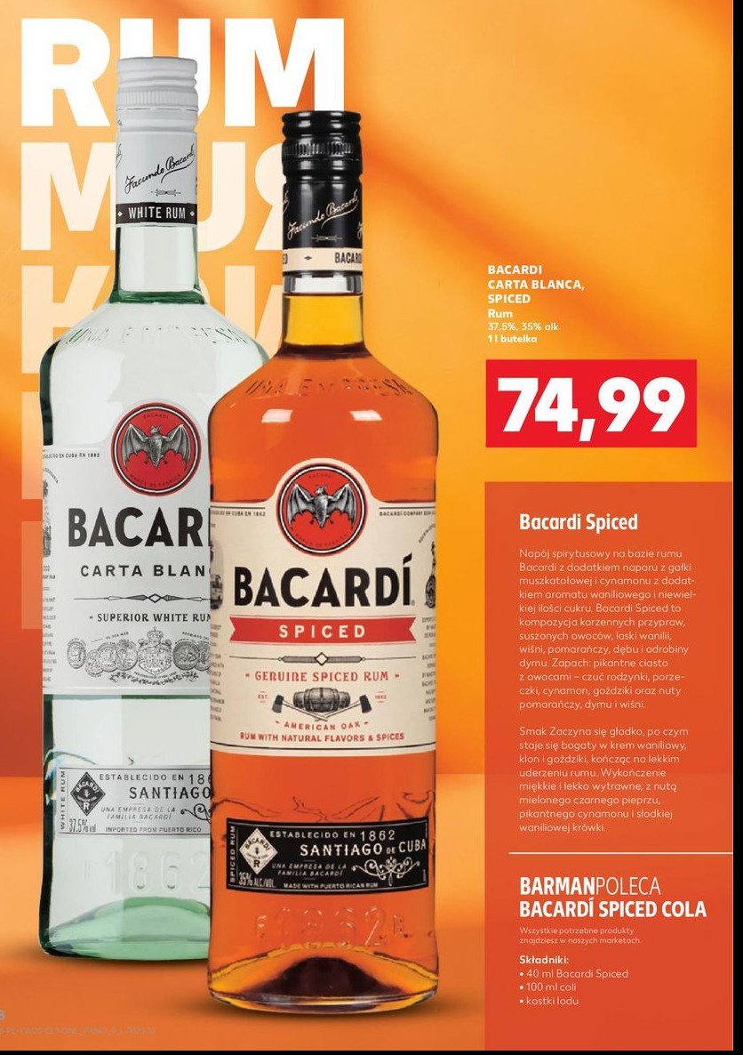 Rum Bacardi spiced promocja