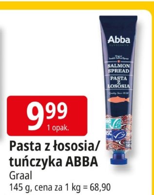 Pasta z łososia/tuńczyka ABBA Graal promocja w Leclerc