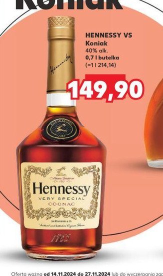 Cognac Hennessy very special promocja w Kaufland