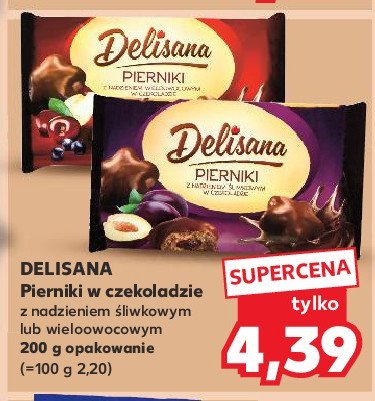 Pierniki w czekoladzie z nadzieniem śliwkowym Delisana promocja