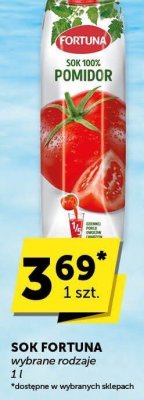 Sok Fortuna Pomidor wybrane rodzaje promocja w Euro Sklep