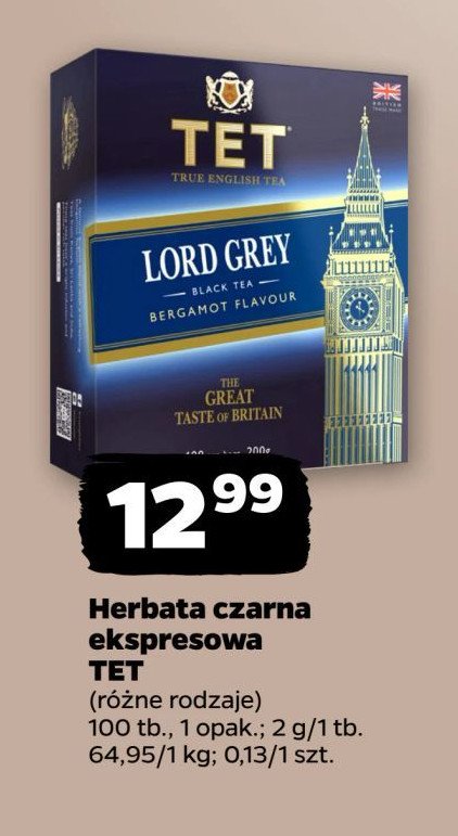 Herbata lord grey Tet promocja