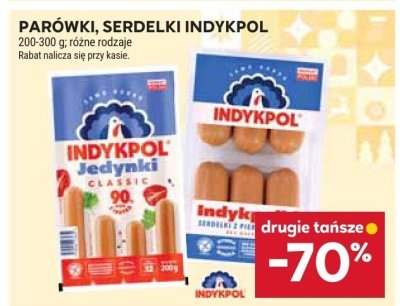 Parówki, serdelki Indykpol promocja w Stokrotka