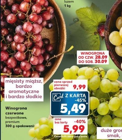 Winogrona czerwone bezpestkowe promocja