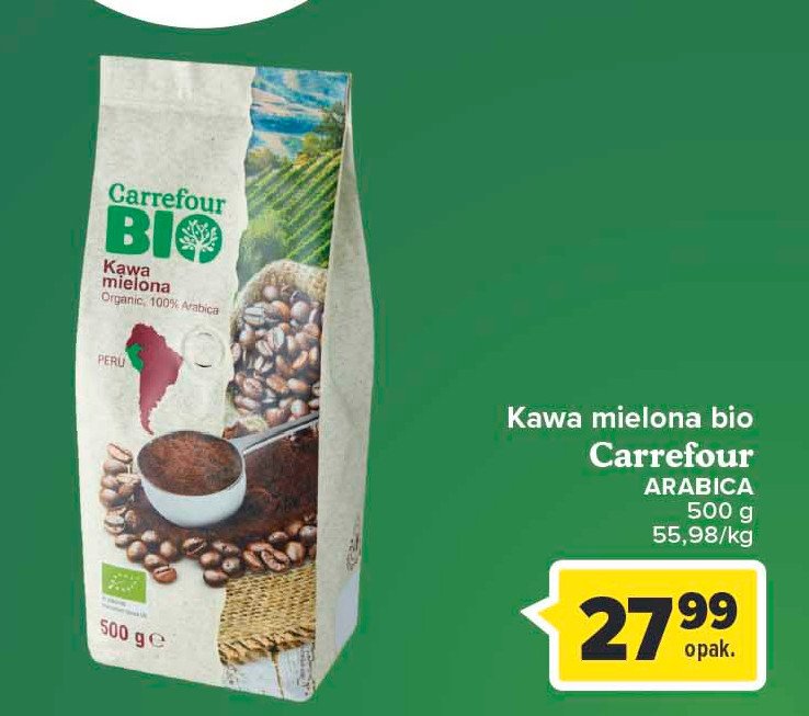 Kawa arabica Carrefour bio promocja