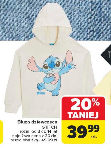 Bluza dziewczęca stitch promocja w Carrefour