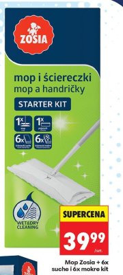 Mop i ściereczki 6 x suche i 6x mokre promocja w Biedronka