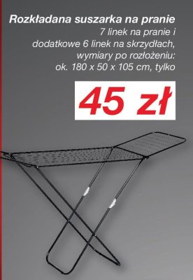 Suszarka na pranie rozkładana 7 linek na pranie promocja w KiK