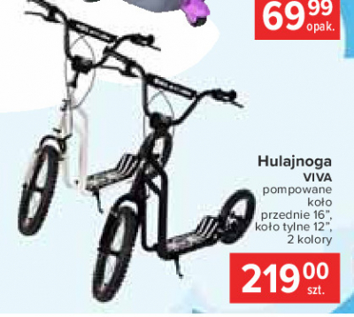 Hulajnoga viva 16 pompowane ko艂a czarna Kidz motion promocja