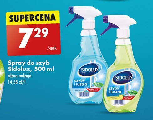 Płyn do szyb arctic Sidolux promocja