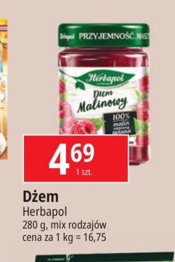 Dżem malinowy Herbapol promocja w Leclerc