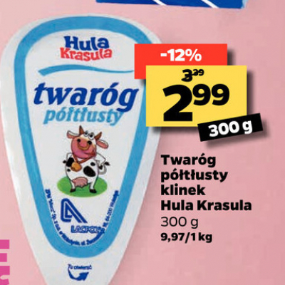Twaróg półtłusty Hula krasula promocja