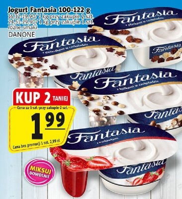 Jogurt Fantasia 100-122 g różne smaki DANONE promocja w Prim Market