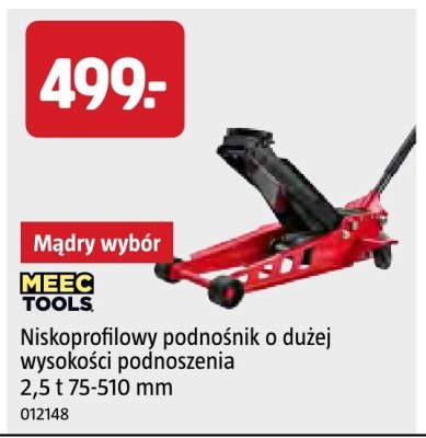 Niskoprofilowy podnośnik o dużej wysokości podnoszenia 2,5 t 75-510 mm promocja w Jula