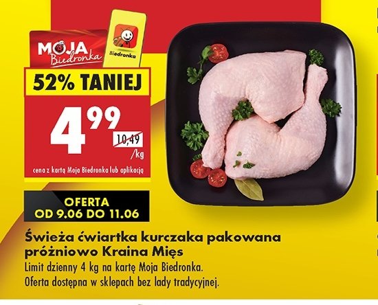 Ćwiartka z kurczaka świeża Kraina mięs promocja