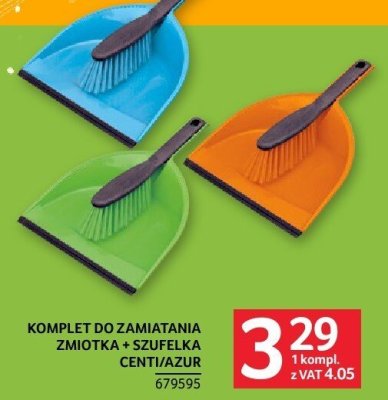 Komplet do zamiatania zmiotka + szufelka Centi/Azur promocja w Selgros
