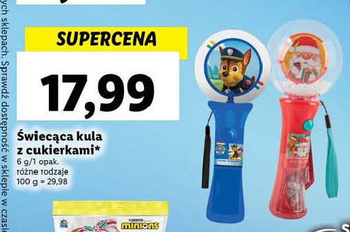 Kula świecąca z cukierkami promocja