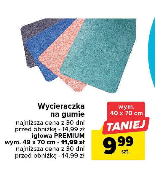 Wycieraczka na gumie 40 x 70 cm promocja