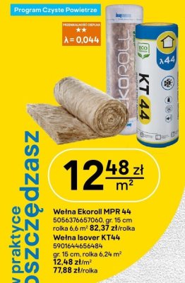 Wełna Ekoroll MPR 44 promocja w Castorama