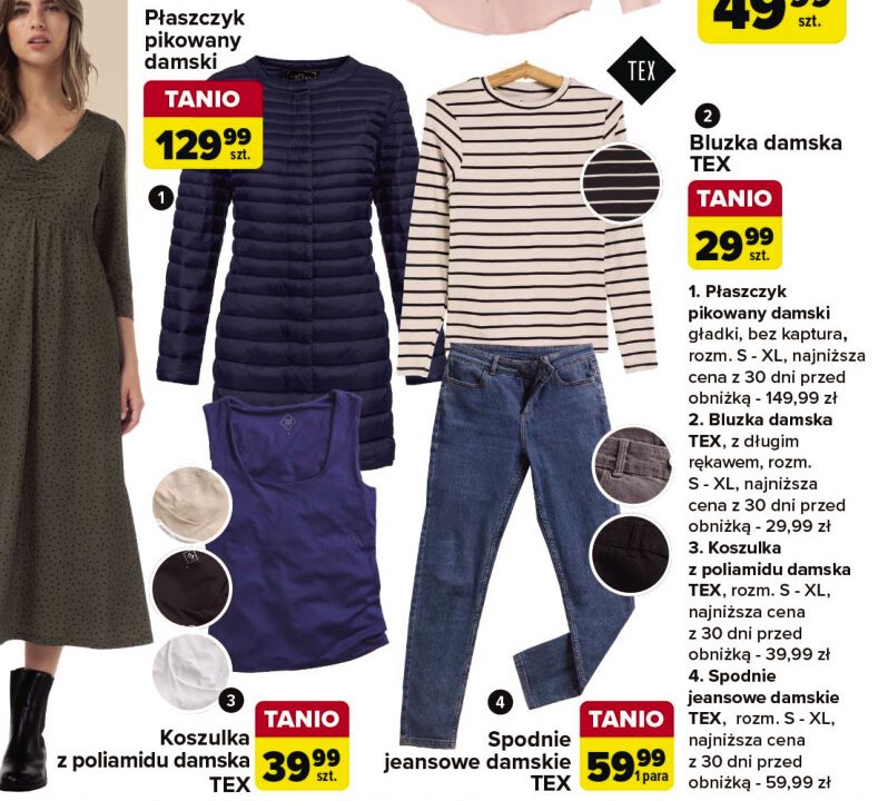 Koszulka damska rozm. s-xl Tex promocja