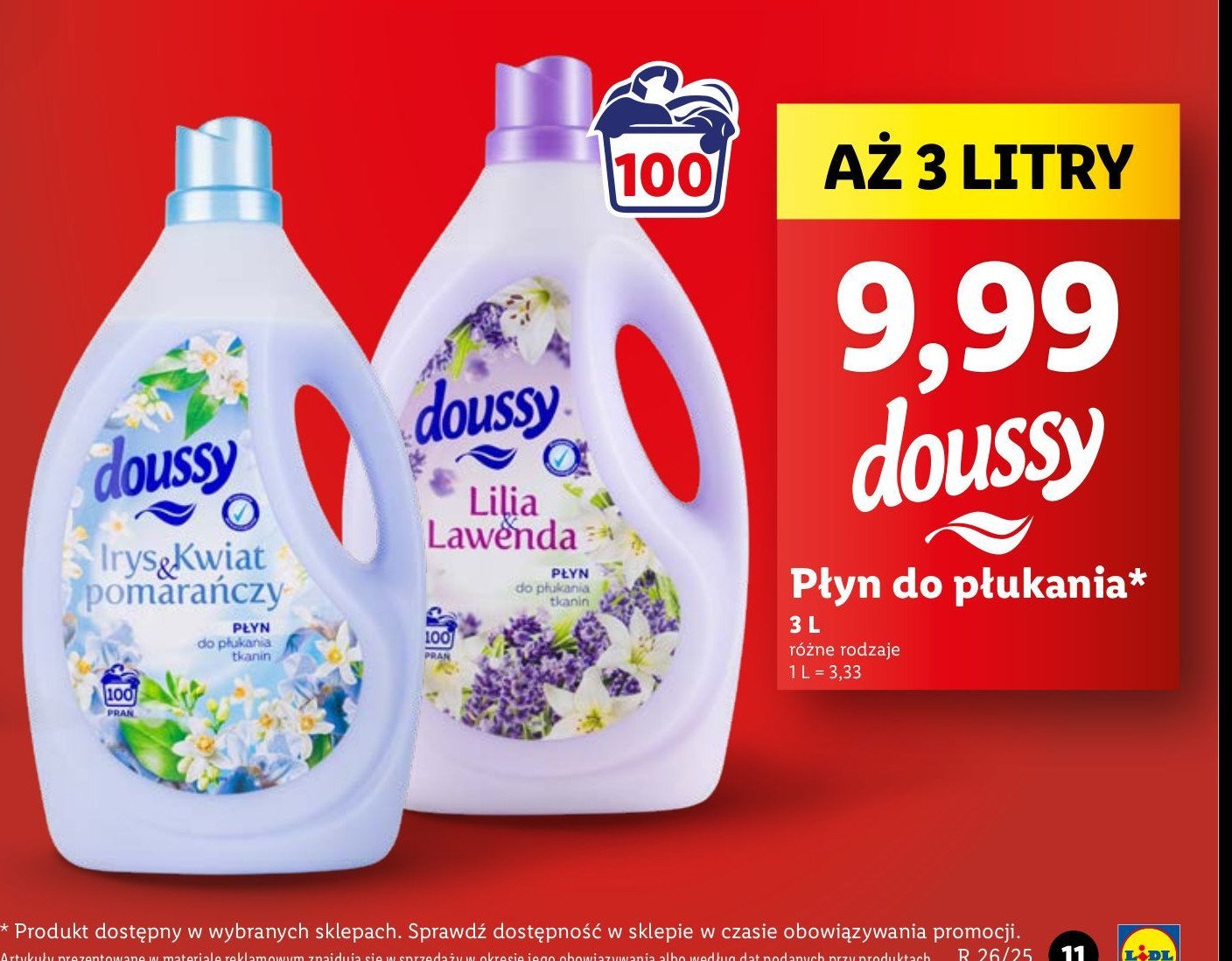 Płyn do płukania irys i kwiat pomarańczy Doussy promocja w Lidl