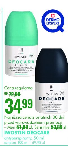 Antyperspirant men Iwostin deocare promocja